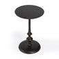 18" Dark Burnished Bronze Aluminum Round Top Pedestal End Table