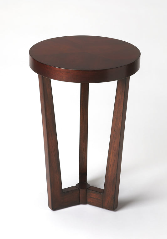 24" Cherry Manufactured Wood Round End Table