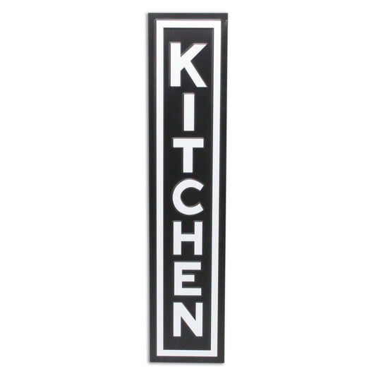 37" Black And White Metal Kitchen Text Wall Decor