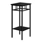 28" Black Square End Table With Shelf