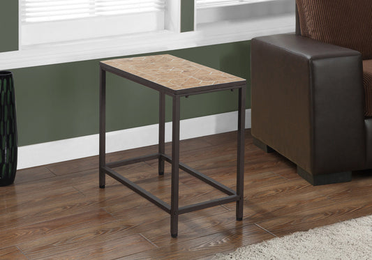 22" Brown Tile End Table