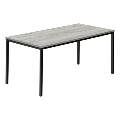 40" Gray And Black Wood And Metal Coffee Table