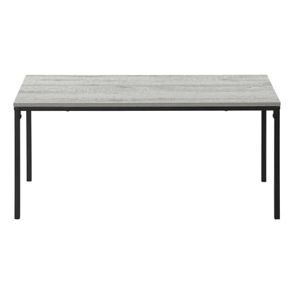 40" Gray And Black Wood And Metal Coffee Table