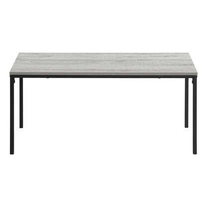 40" Gray And Black Wood And Metal Coffee Table