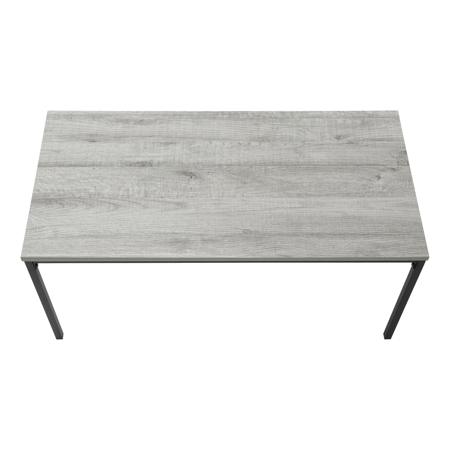 40" Gray And Black Wood And Metal Coffee Table