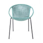 Set of Two 25" Green Metal Outdoor Dining Chair