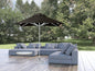 8' Black Polyester Square Market Patio Umbrella