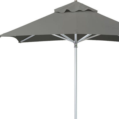 8' Charcoal Polyester Square Market Patio Umbrella