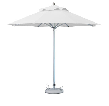 10' White Polyester Round Market Patio Umbrella