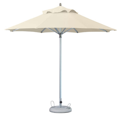 10' Ecru Polyester Round Market Patio Umbrella