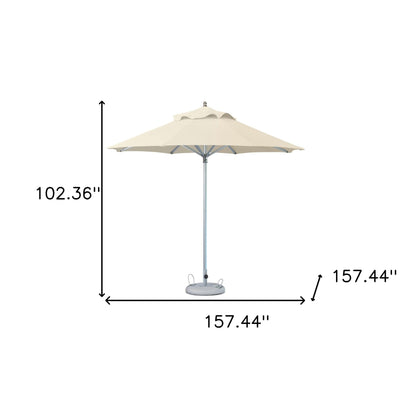 13' Ecru Polyester Round Market Patio Umbrella