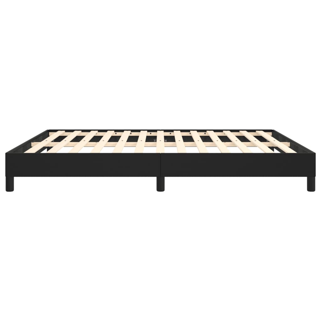 Bed Frame without Mattress Black 76"x79.9" King Faux Leather