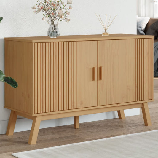 Sideboard OLDEN Brown 44.9"x16.9"x28.9" Solid Wood Pine