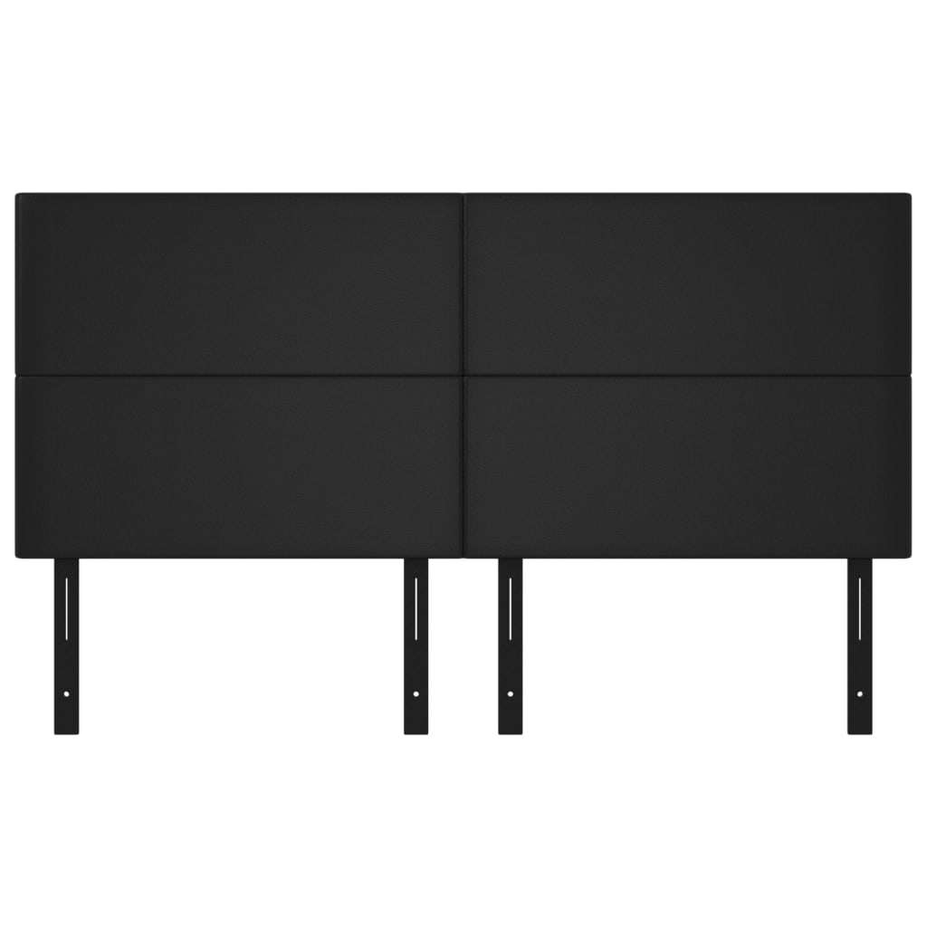 Headboards 4 pcs Black 35.4"x2"x30.7"/34.6" Faux Leather