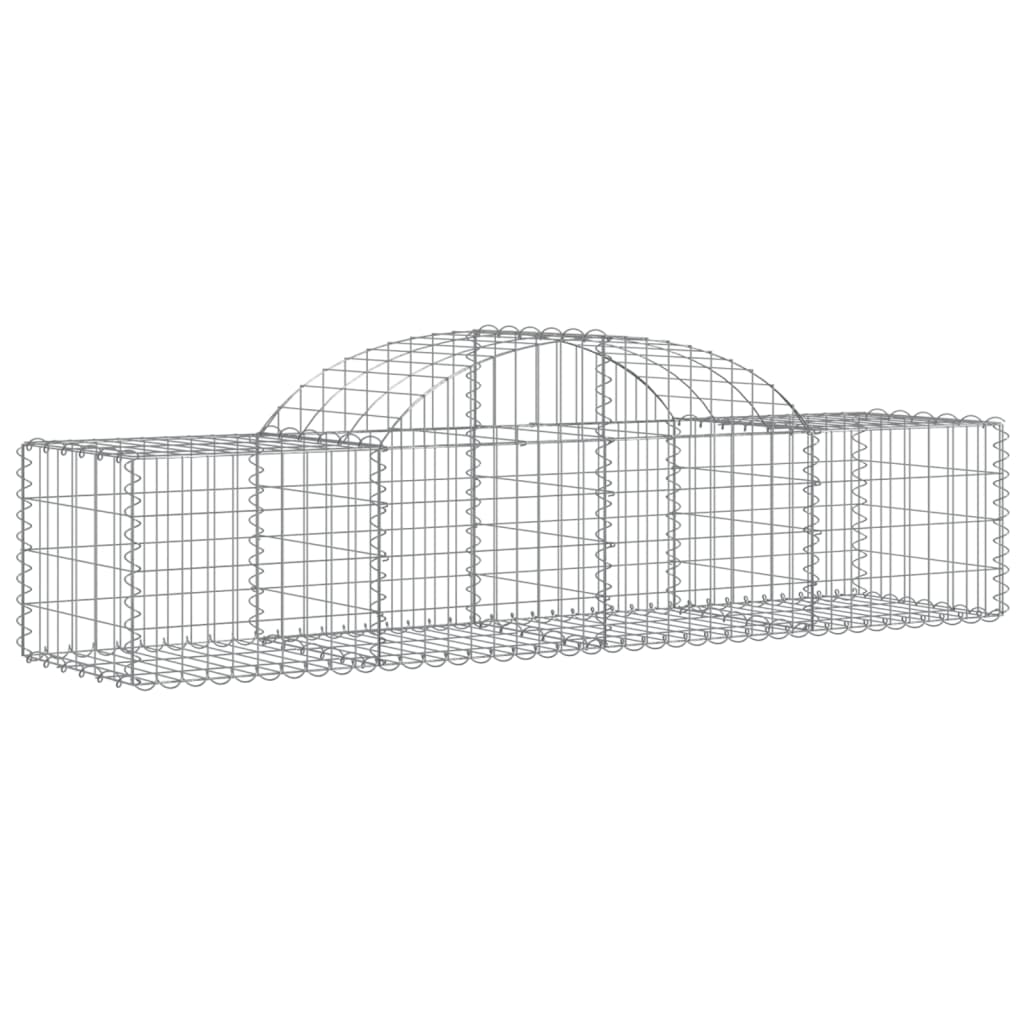 Arched Gabion Baskets 10 pcs 78.7"x19.7"x15.7"/23.6" Galvanized Iron