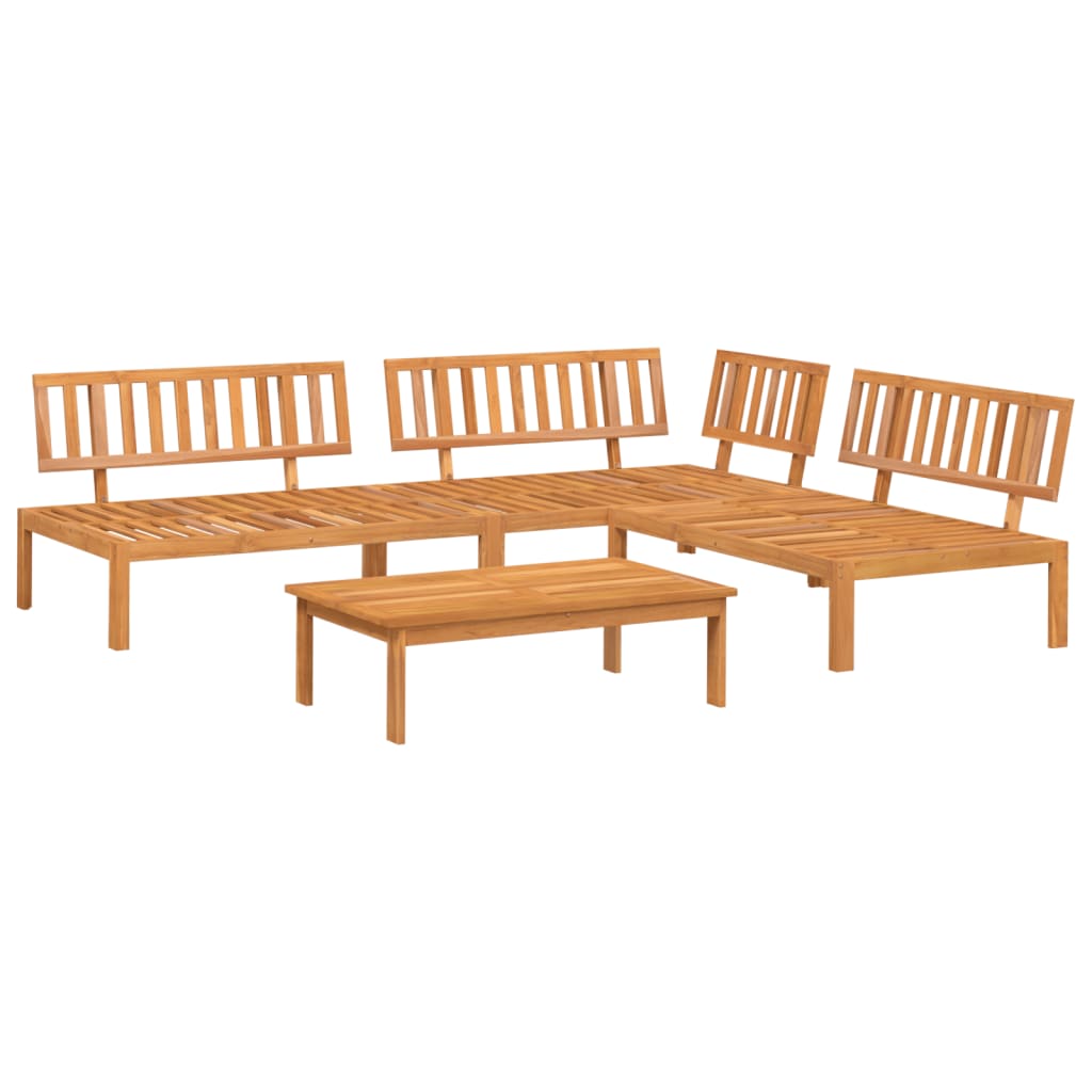 4 Piece Patio Pallet Sofa Set Solid Wood Acacia