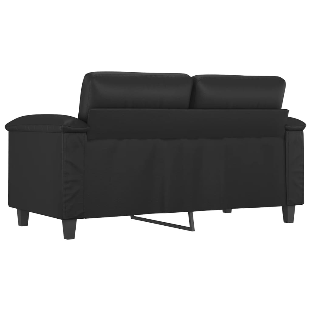 2-Seater Sofa Black 47.2" Faux Leather