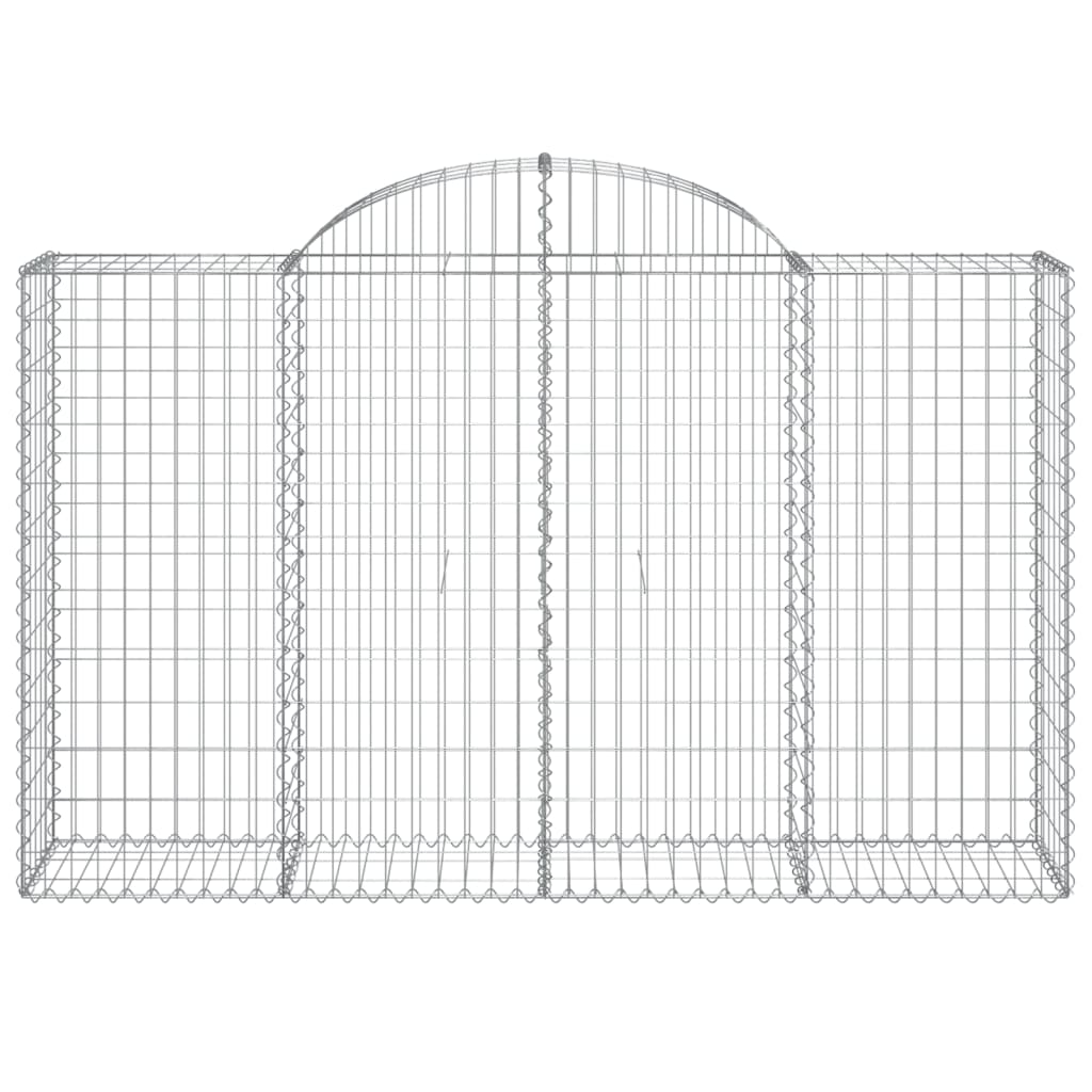 Arched Gabion Baskets 30 pcs 78.7"x19.7"x47.2"/55.1" Galvanized Iron