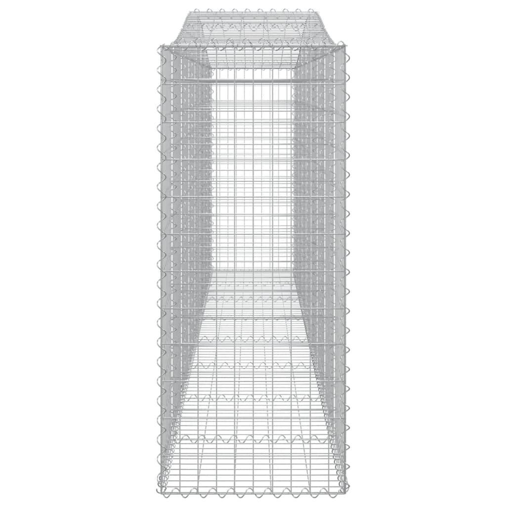 Arched Gabion Baskets 25 pcs 157.5"x19.7"x47.2"/55.1" Galvanized Iron