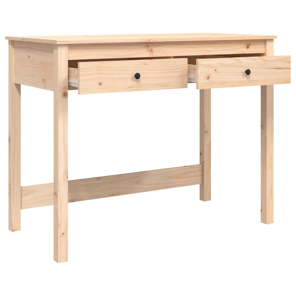 Desk with Drawers 39.4"x19.7"x30.7" Solid Wood Pine