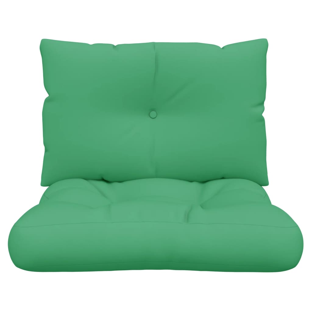 Pallet Cushions 2 pcs Green Fabric