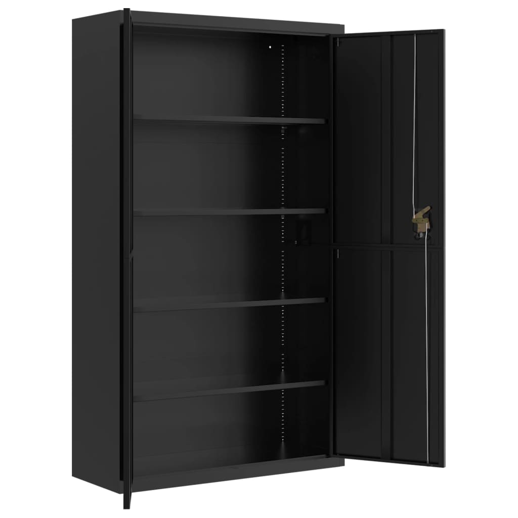 File Cabinet Black 41.3"x15.7"x70.9" Steel