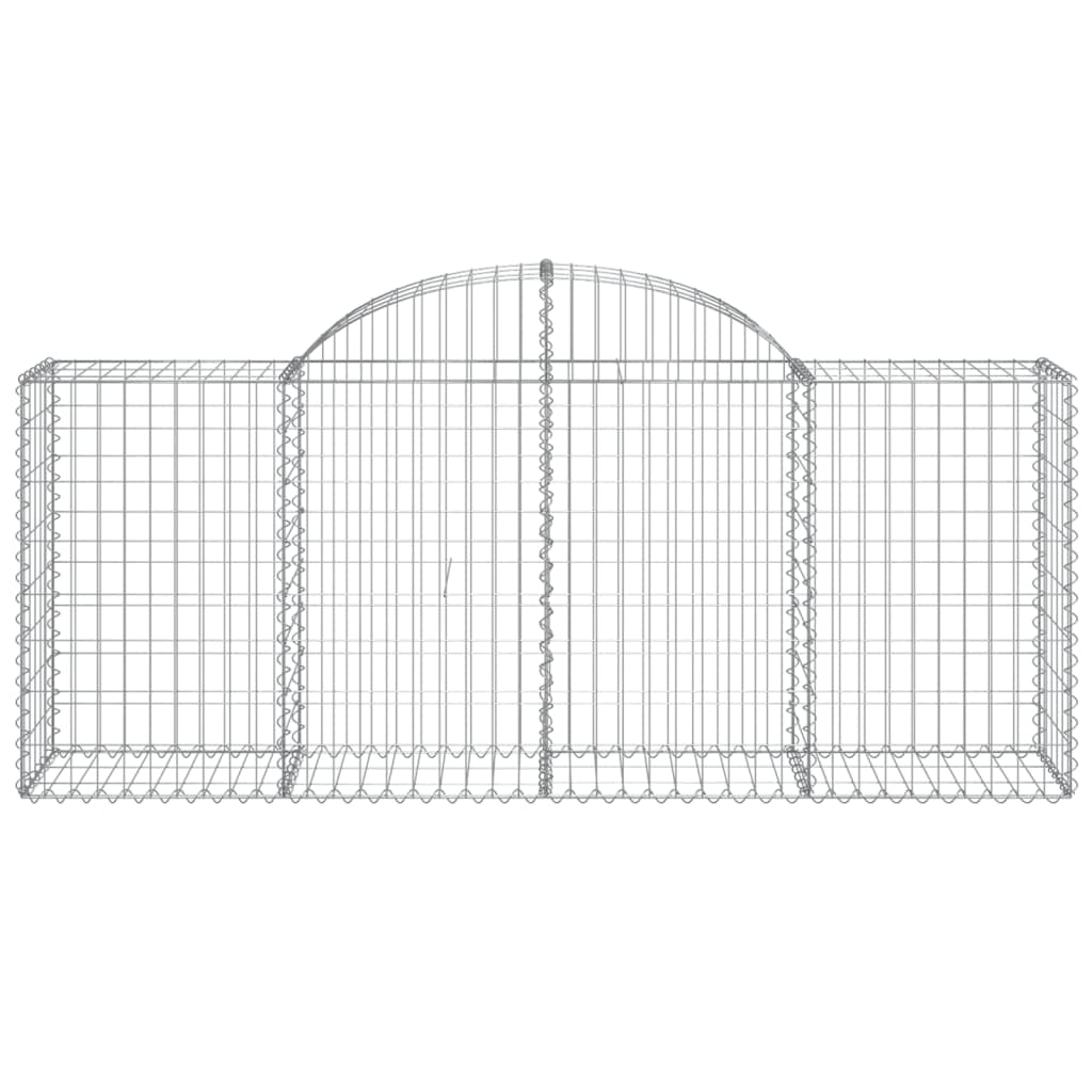 Arched Gabion Baskets 12 pcs 78.7"x19.7"x31.5"/39.4" Galvanized Iron