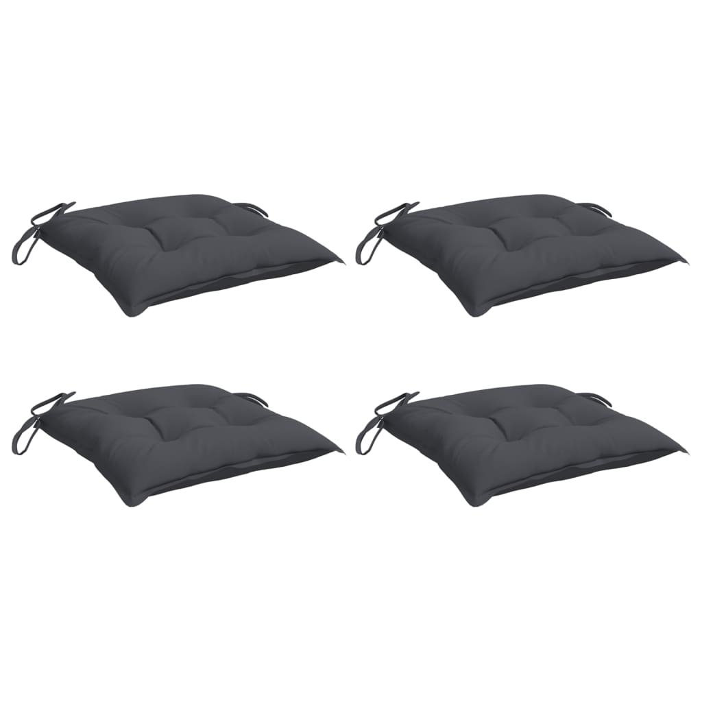 Chair Cushions 4 pcs Anthracite 15.7"x15.7"x2.8" Oxford Fabric