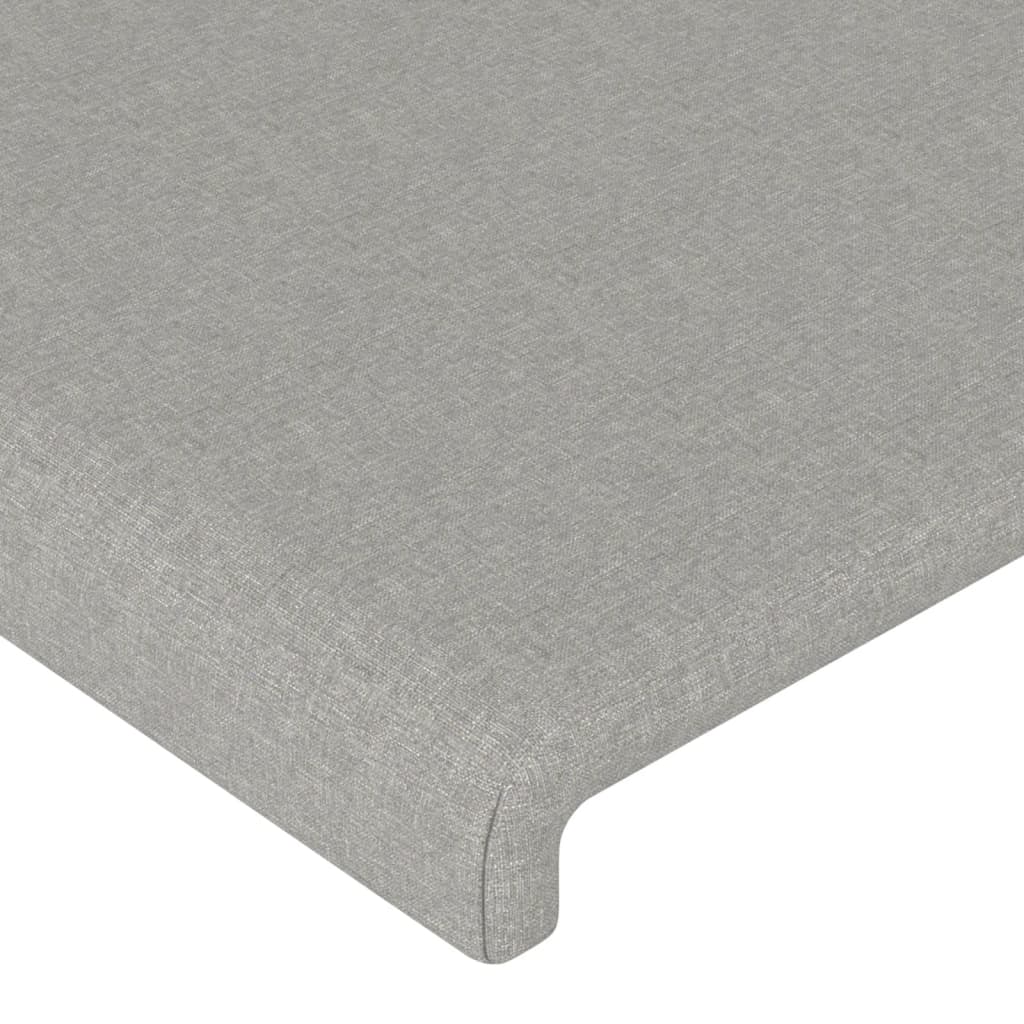 LED Headboard Light Gray 40.6"x6.3"x30.7"/34.6" Fabric