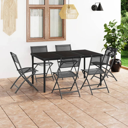 7 Piece Patio Dining Set Steel