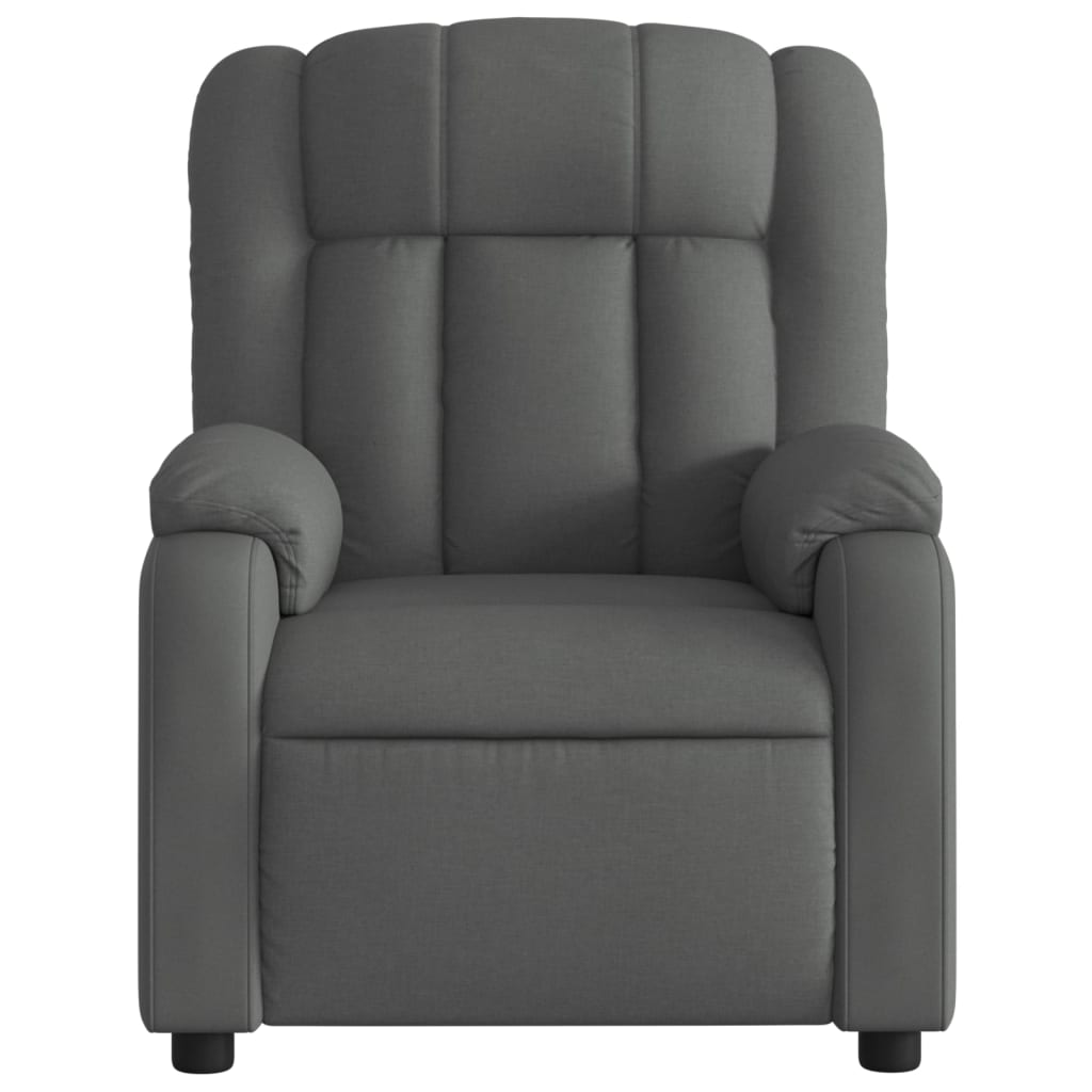 Electric Massage Recliner Chair Dark Gray Fabric