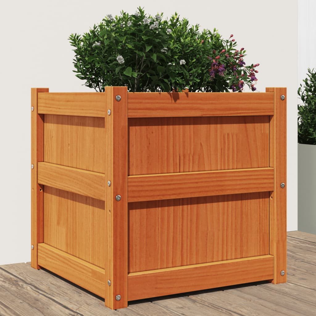 Garden Planters 2 pcs Solid Wood Pine