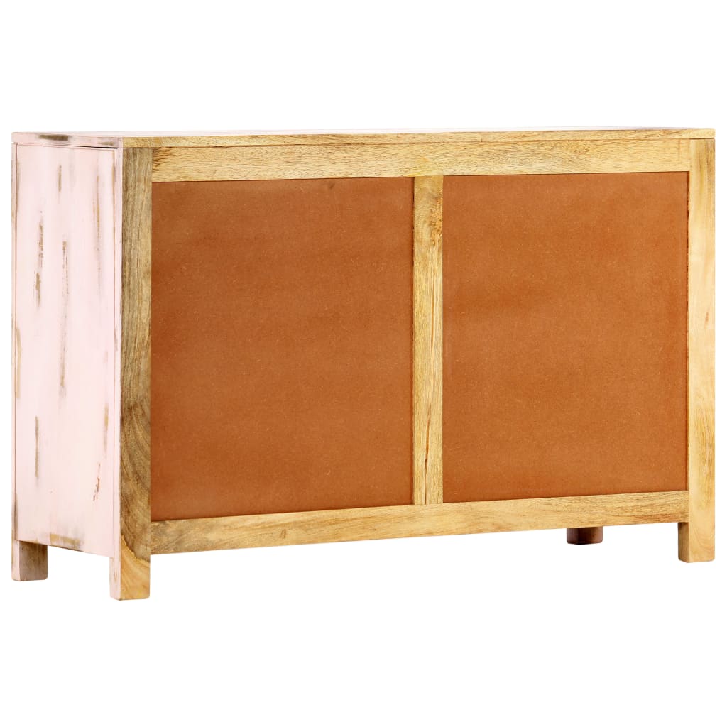 Sideboard Light Pink 43.3"x13.8"x27.6" Solid Mango Wood