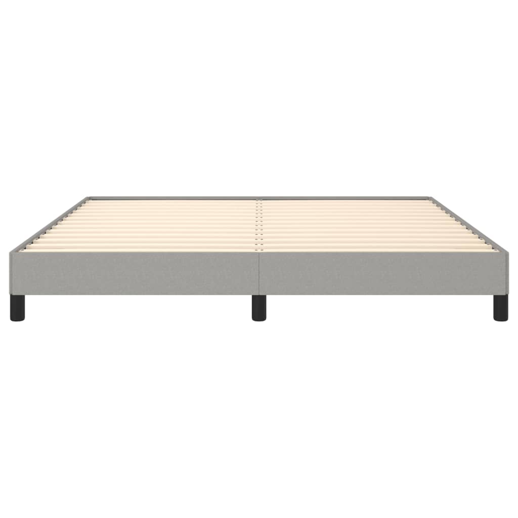 Bed Frame without Mattress Light Gray 76"x79.9" King Fabric