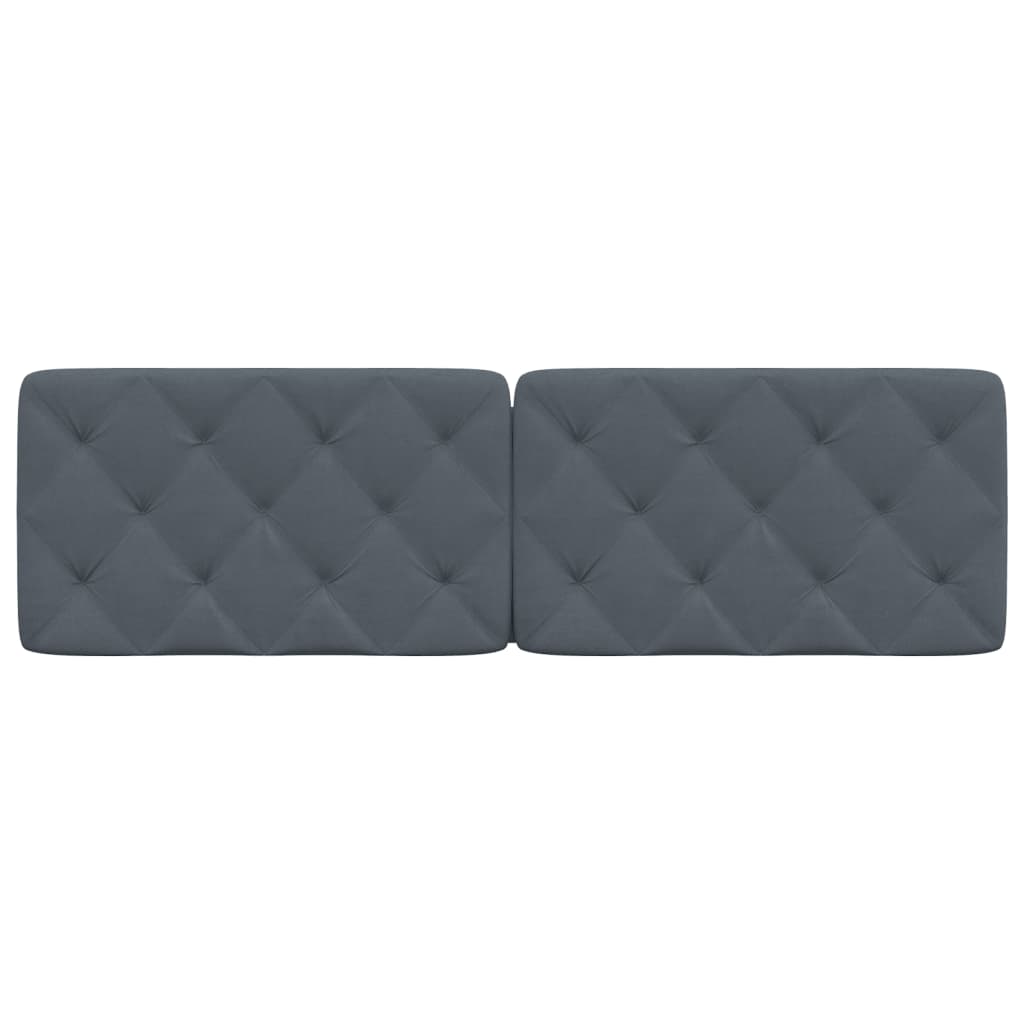 Headboard Cushion Dark Gray 60.2" Velvet