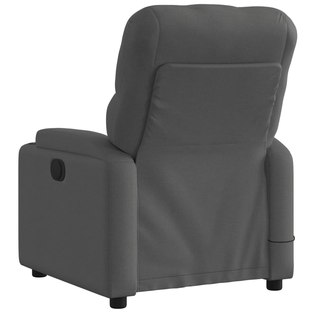 Electric Massage Recliner Chair Dark Gray Fabric