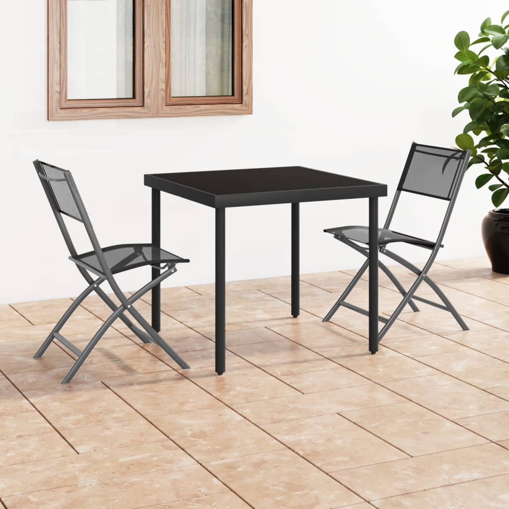 3 Piece Patio Dining Set Steel