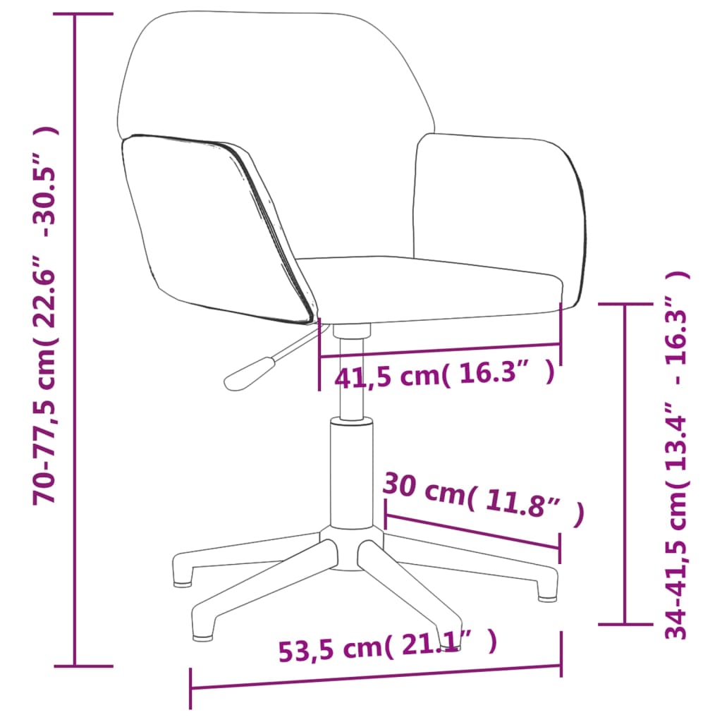 Swivel Office Chair Dark Gray Fabric