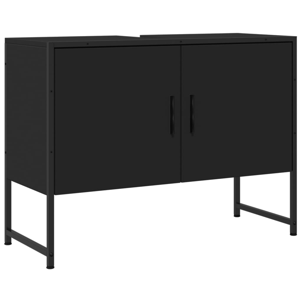 Bathroom Sink Cabinet Black 31.5"x13"x23.6" Engineered Wood