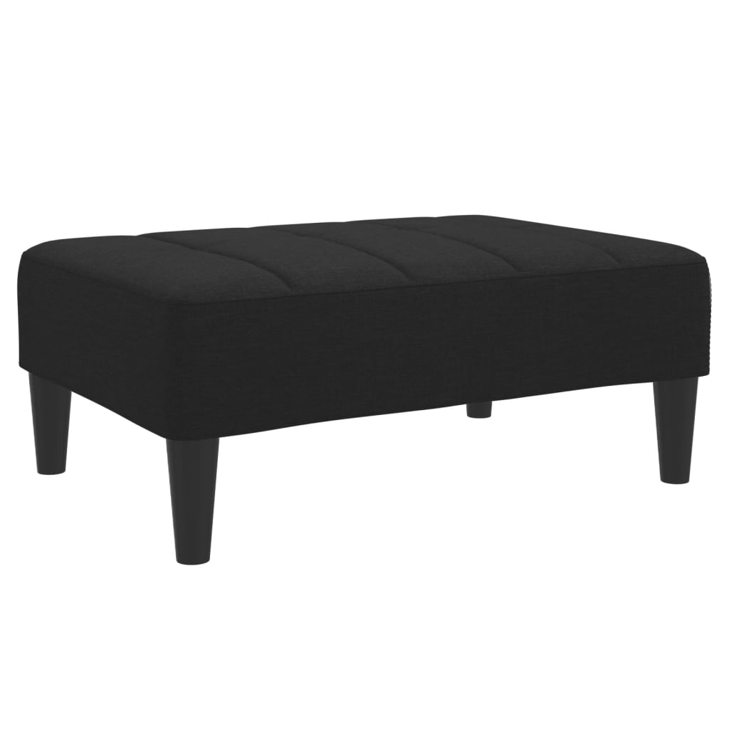 Footstool Black 30.3"x21.7"x12.2" Fabric