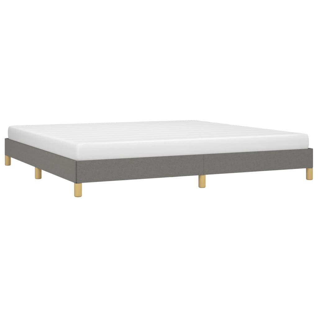 Bed Frame without Mattress Dark Gray 76"x79.9" King Fabric