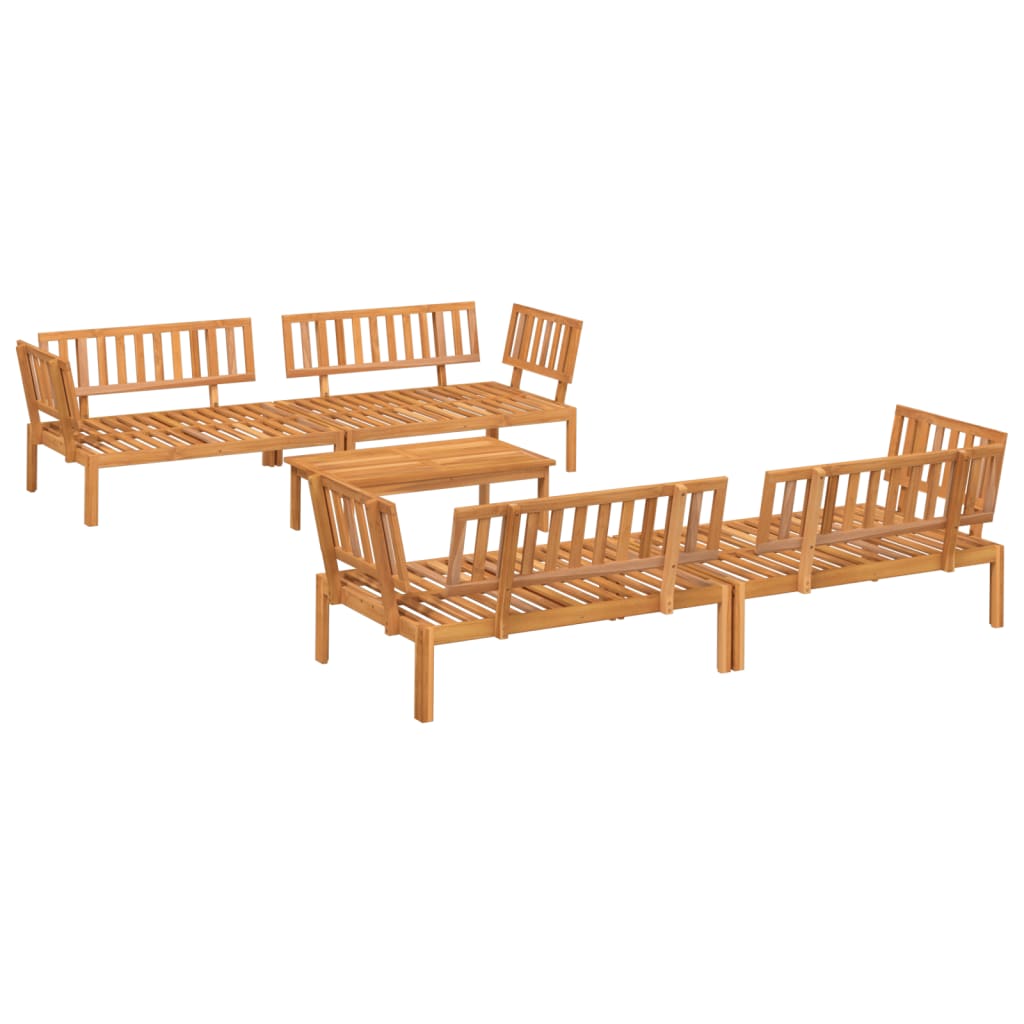 5 Piece Patio Pallet Sofa Set Solid Wood Acacia