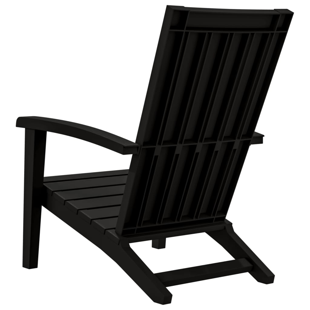 Patio Adirondack Chairs 2 pcs Black Polypropylene