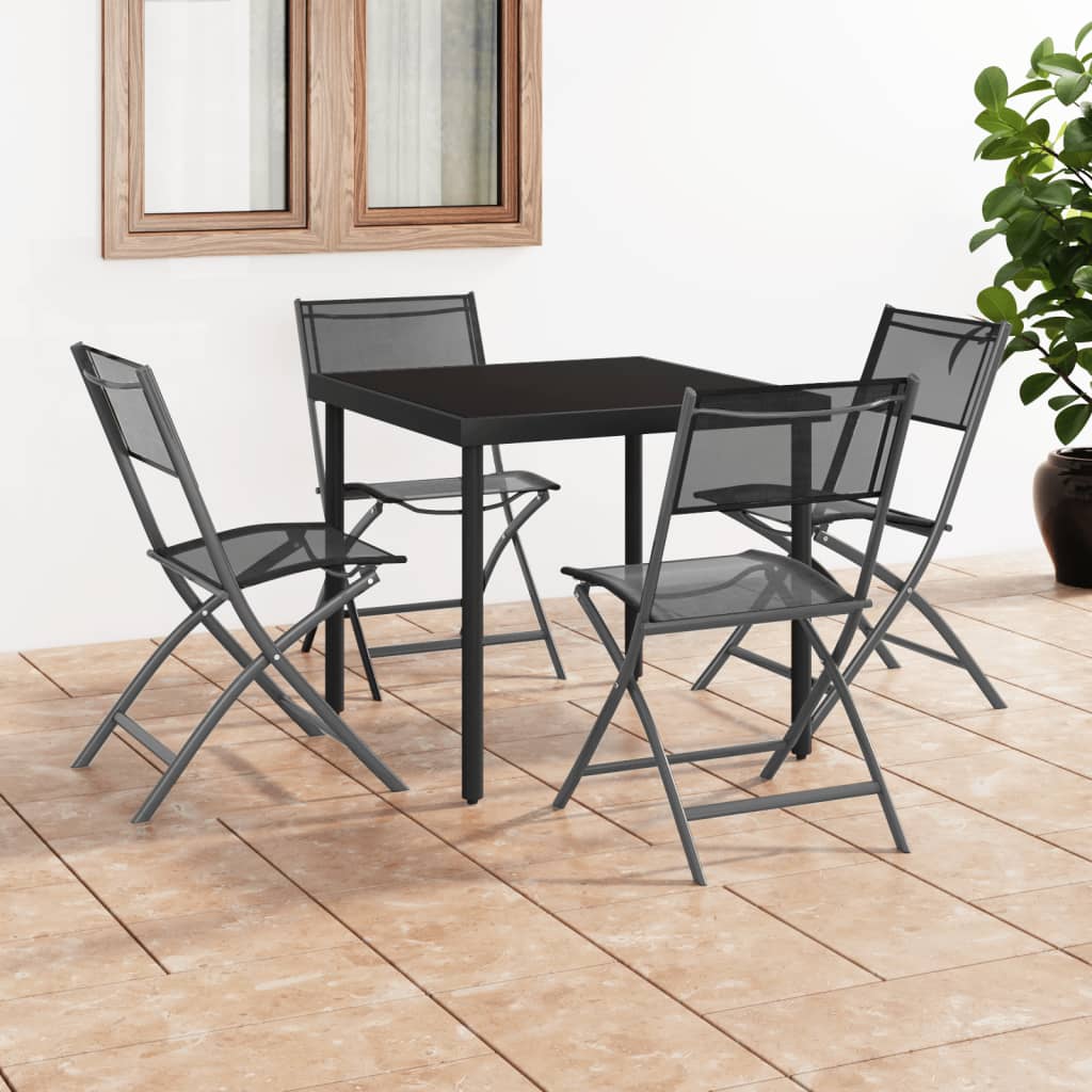 5 Piece Patio Dining Set Steel