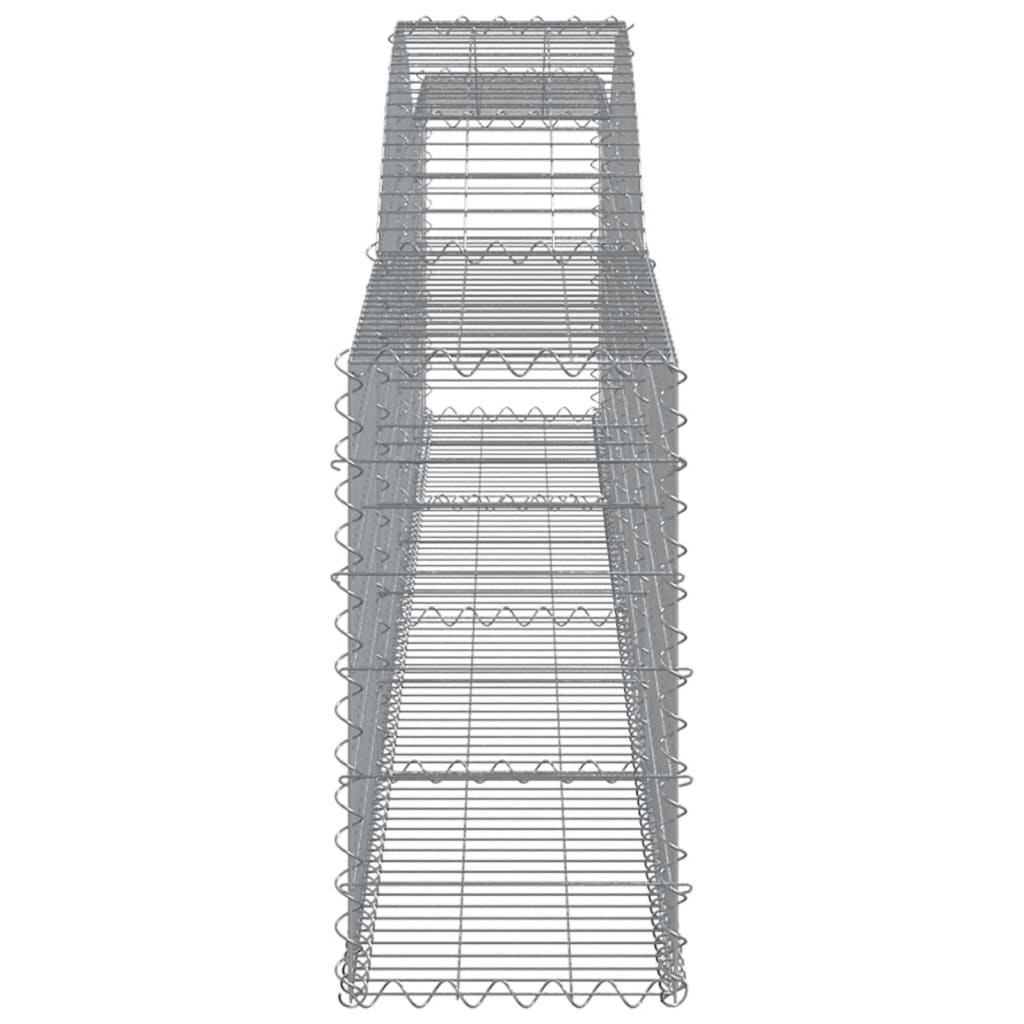 Arched Gabion Baskets 8 pcs 157.5"x11.8"x23.6"/31.5" Galvanized Iron