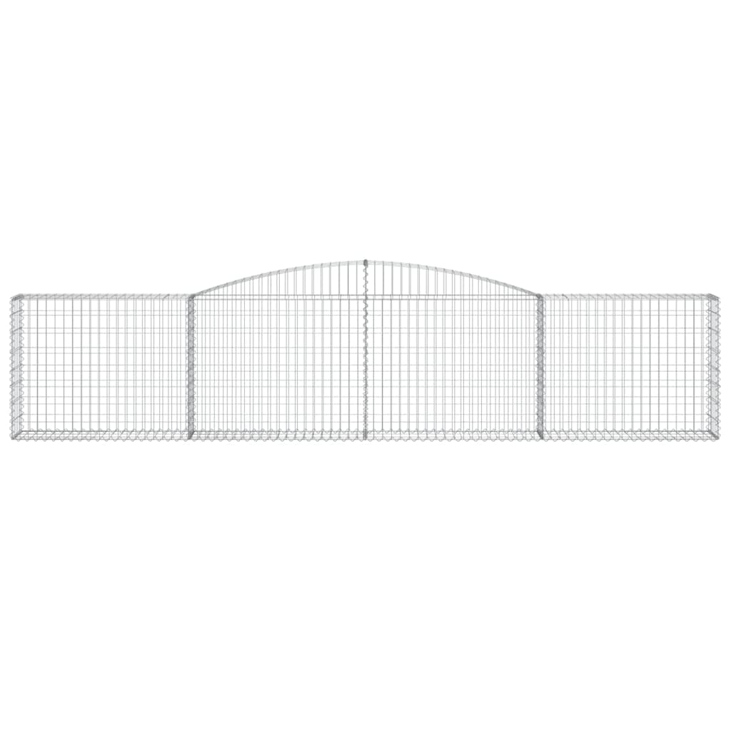 Arched Gabion Basket 157.5"x11.8"x31.5"/39.4" Galvanized Iron