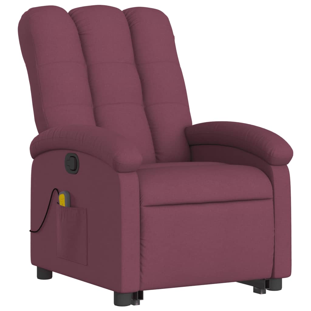 Stand up Massage Recliner Chair Purple Fabric