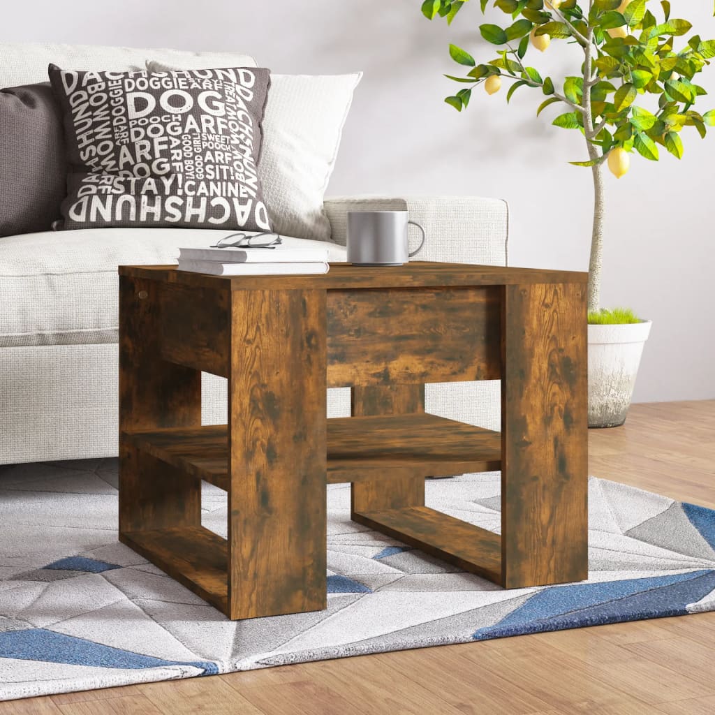 Coffee Table White 21.9"x21.7"x17.7" Engineered Wood