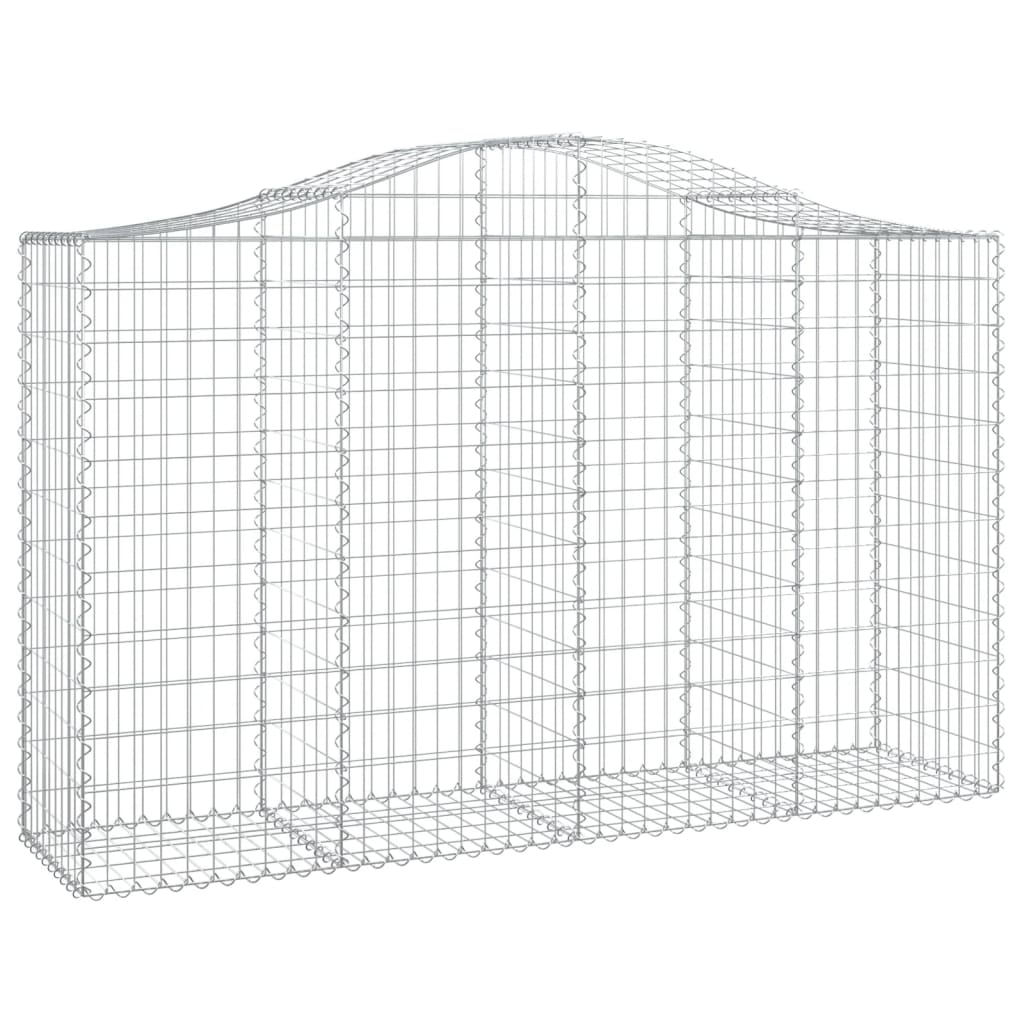 Arched Gabion Baskets 25 pcs 78.7"x19.7"x47.2"/55.1" Galvanized Iron