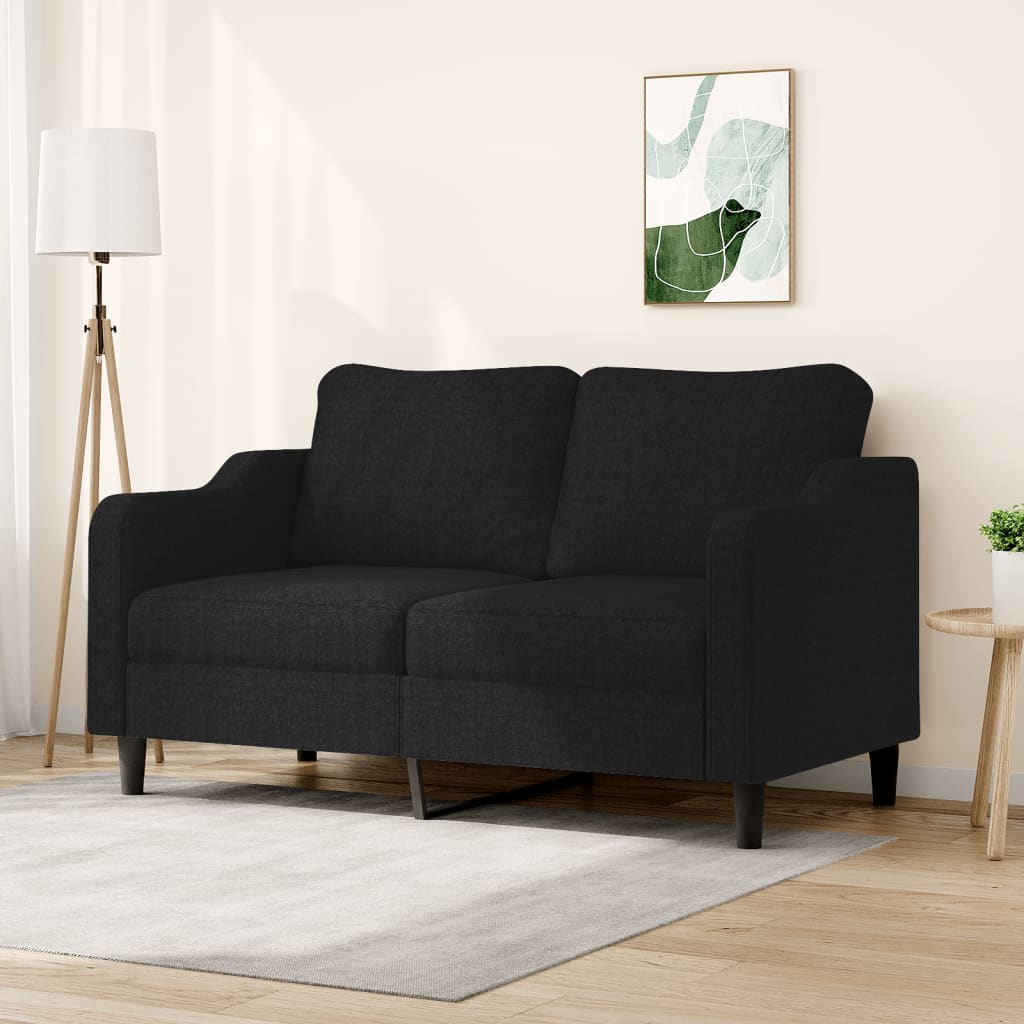 2-Seater Sofa Dark Gray 47.2" Fabric